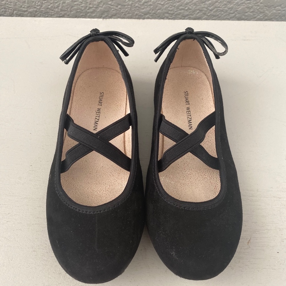 Girls Stuart Weitzman Black Ballet Flats